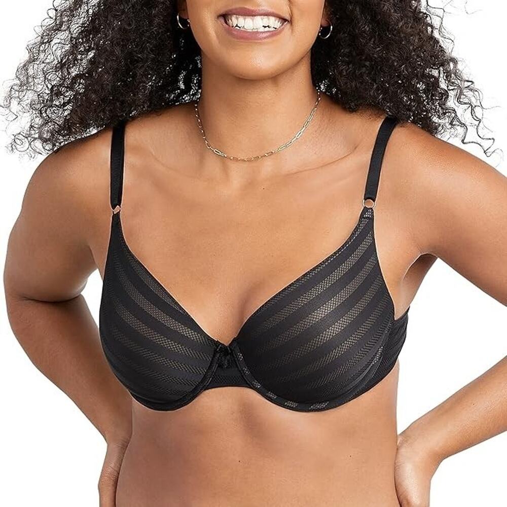 Maidenform Self Expressions Black Full Coverage Underwire T-Shirt Bra Size 40C